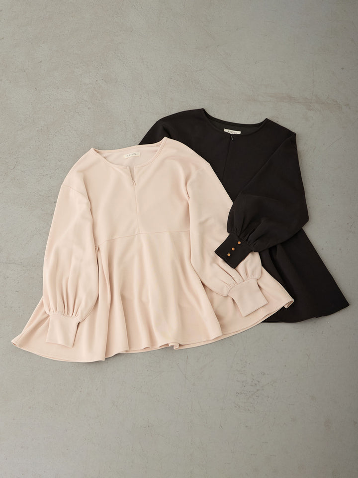 ペプラムトップス Black
