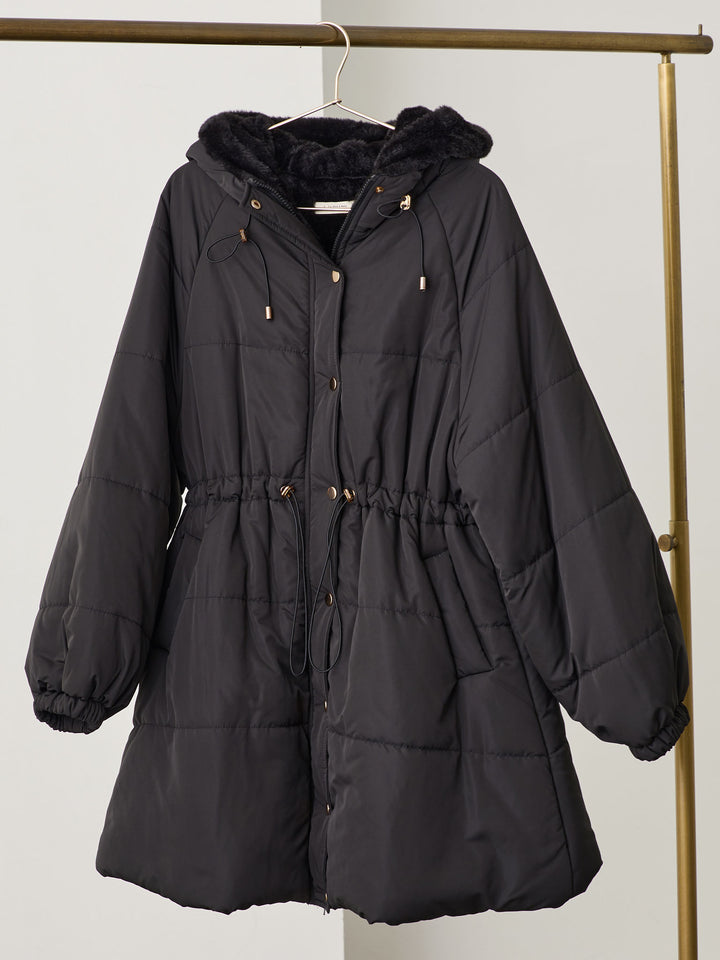 ダッカー付き中綿アウター Black