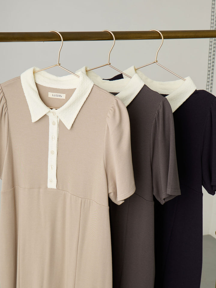 レースポロマーメイドワンピース Gray