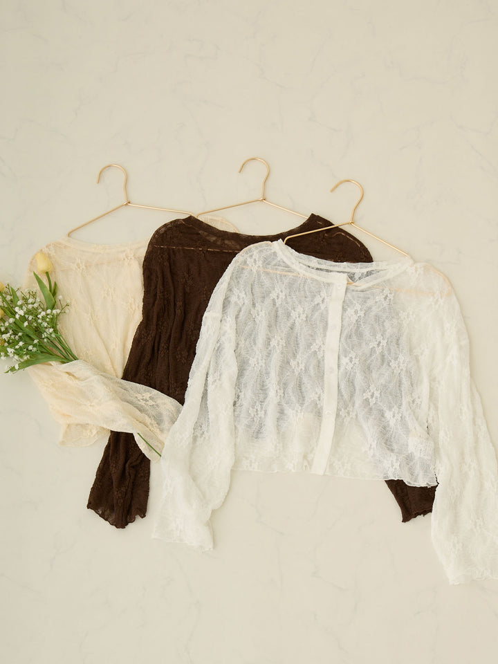 2wayレースカーディガン Ivory