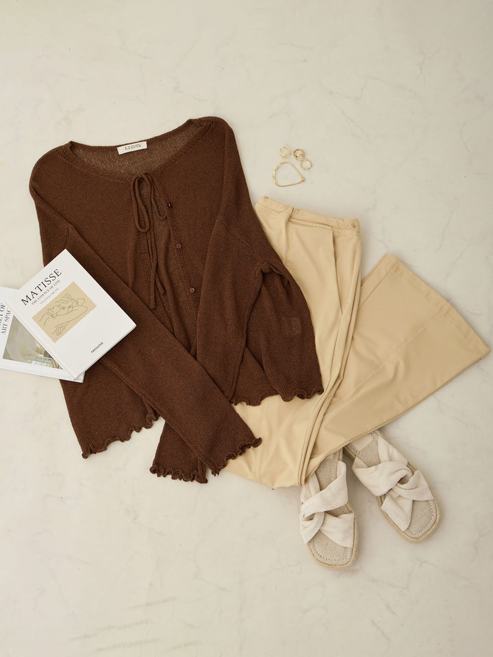 Cool Flare Pants Beige