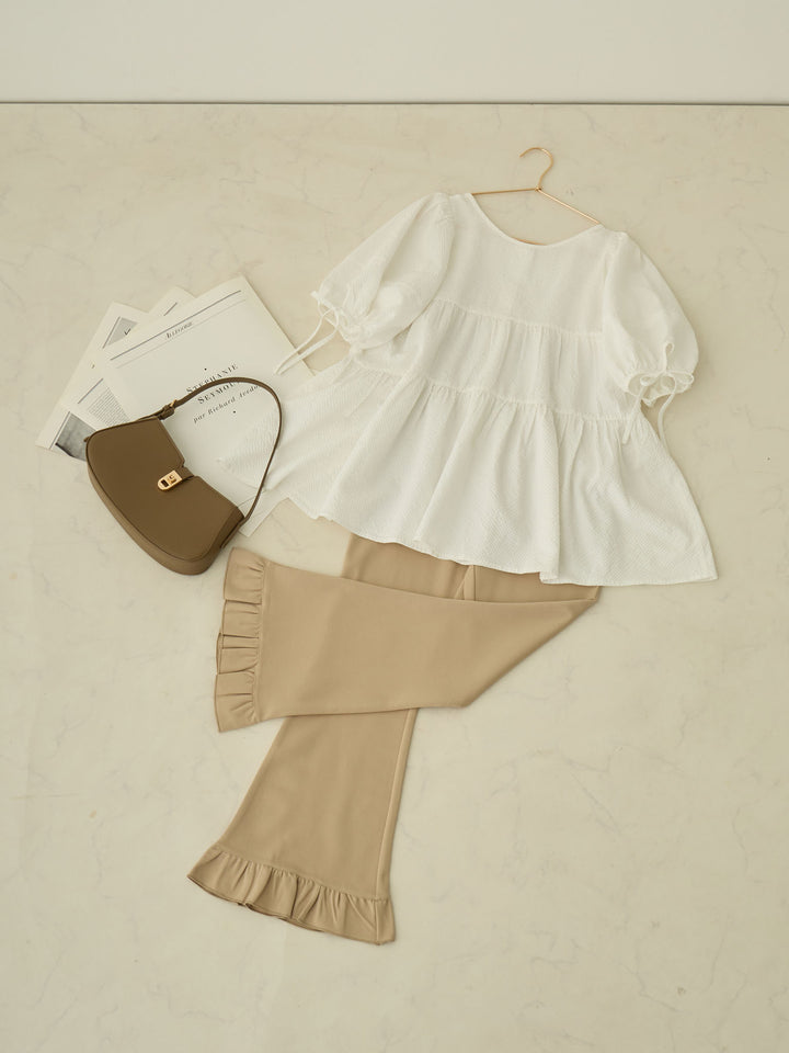 前後2wayティアードチュニック White
