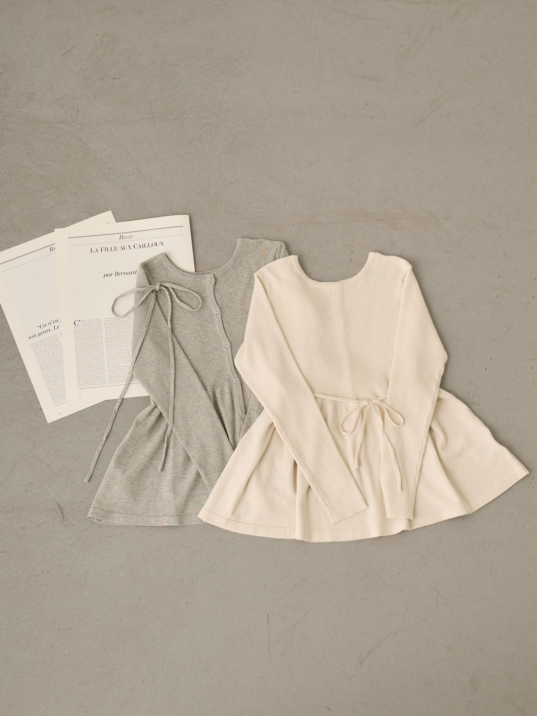 2wayペプラムニット Gray