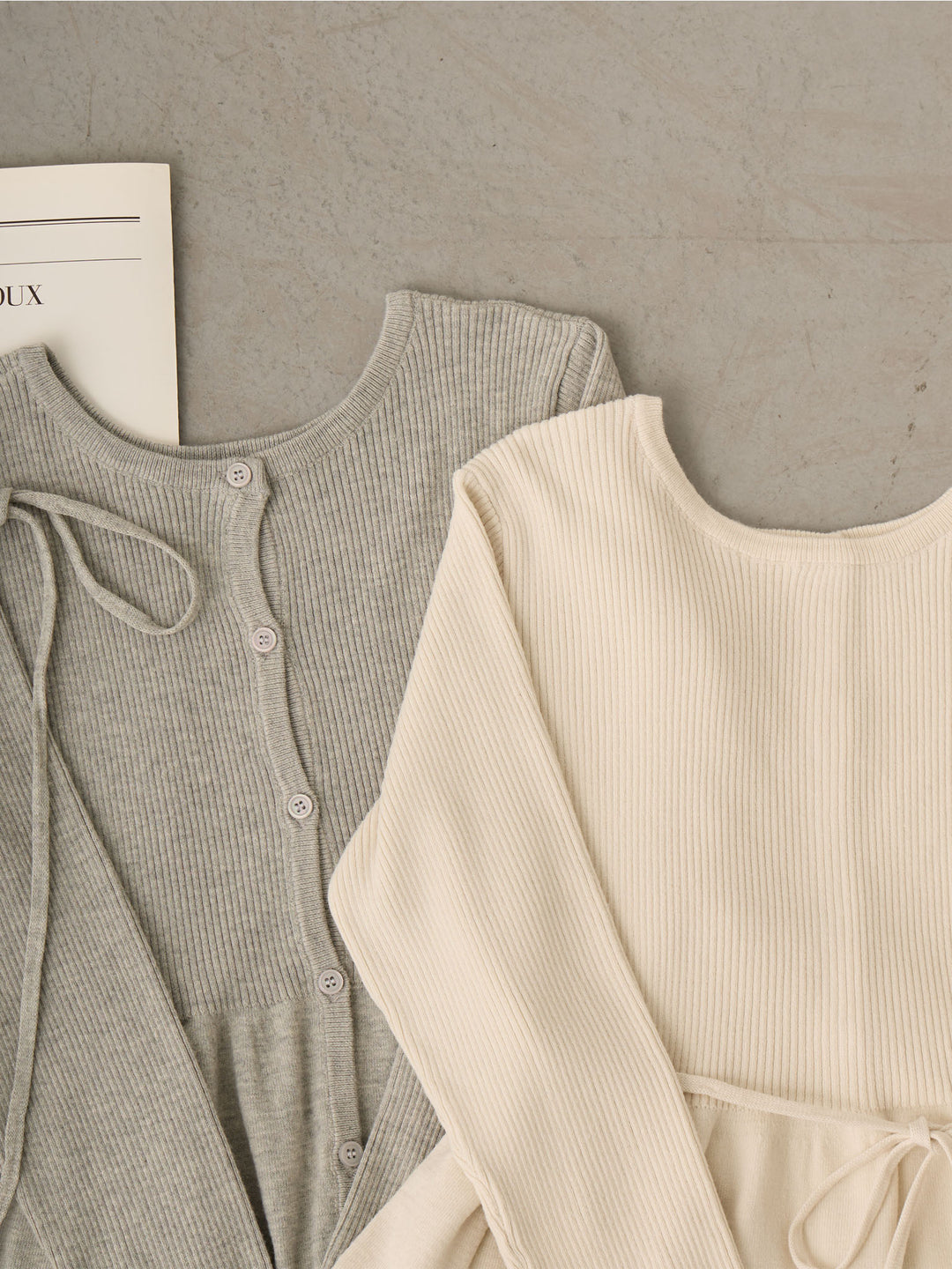 2wayペプラムニット Gray