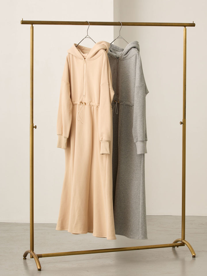 ほんのりマーメイドパーカーワンピース Beige