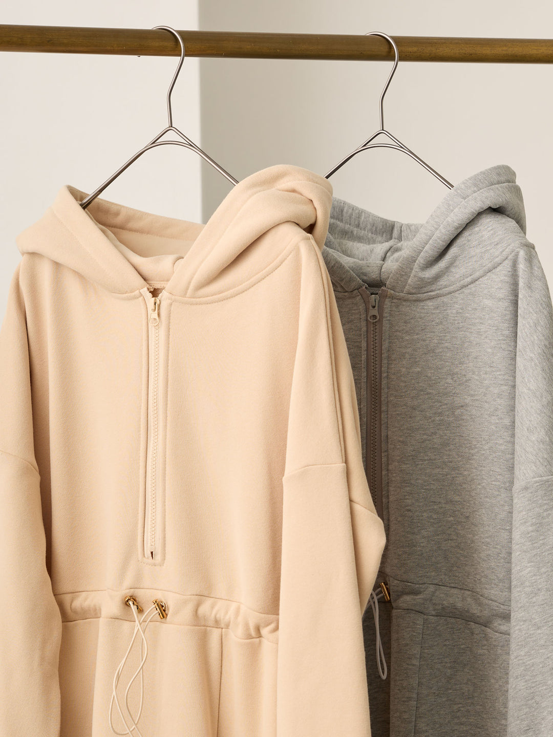 ほんのりマーメイドパーカーワンピース Beige