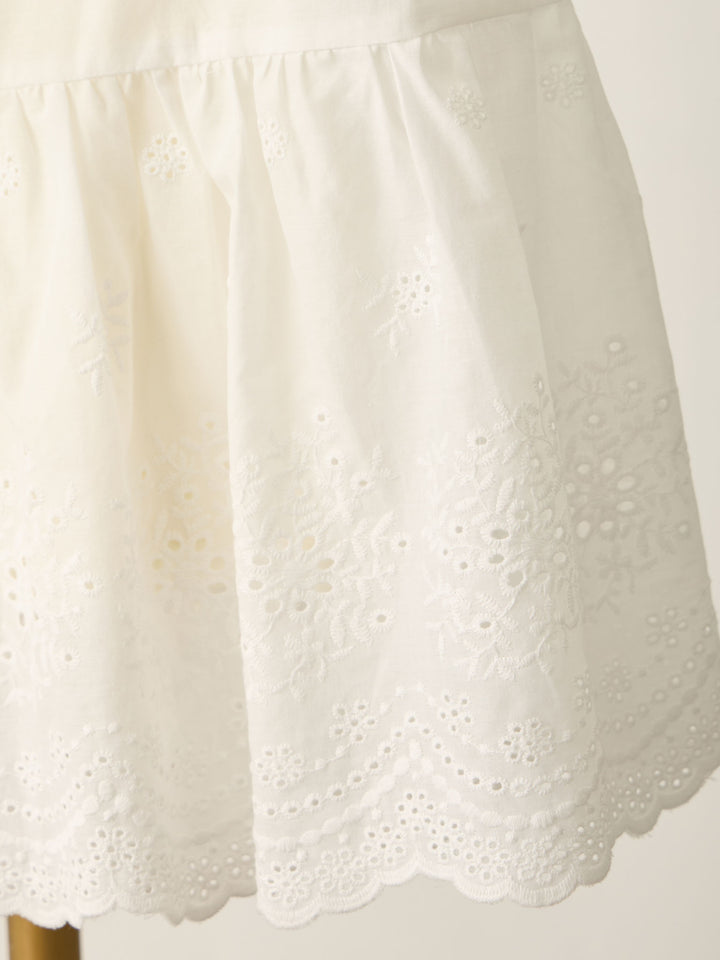 炭灰色棉质蕾丝裙