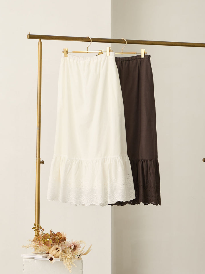 炭灰色棉质蕾丝裙