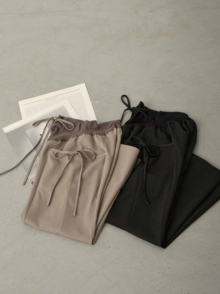 侧边蝴蝶结裤 黑色