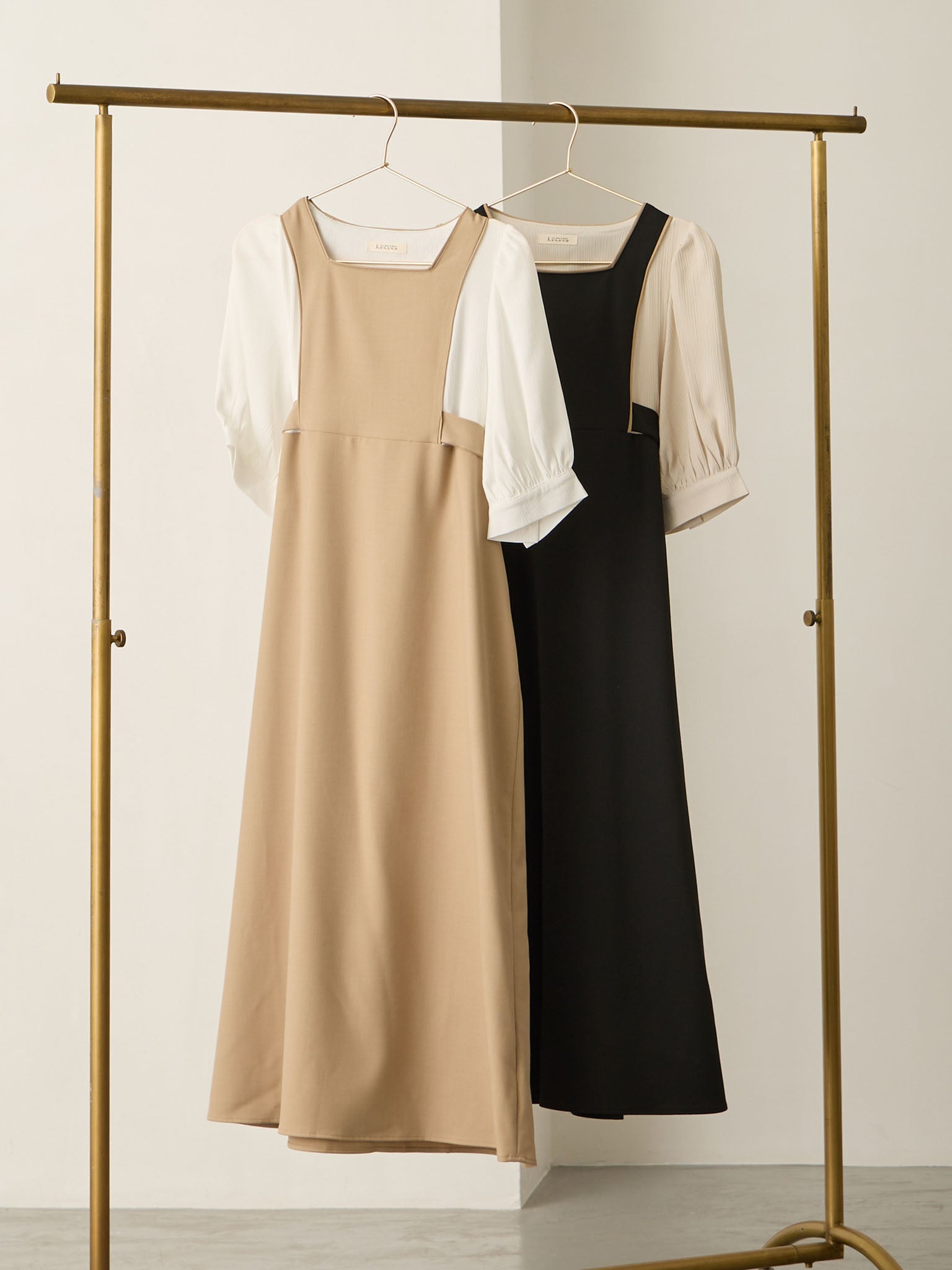 新品タグ付 honono ドッキングワンピース マタニティ ドッキングワンピース Beige – honono for mom&baby