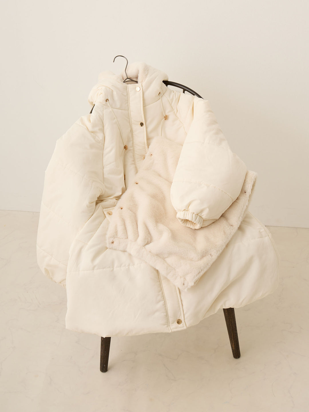 [孕妇/产后] 鸭绒外套 米色填充外套