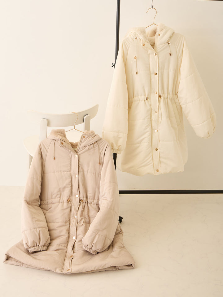 [孕妇/产后] 鸭绒外套 米色填充外套
