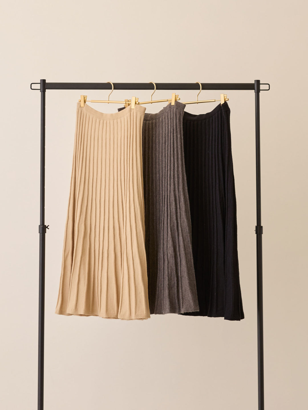 ニットプリーツスカート Gray