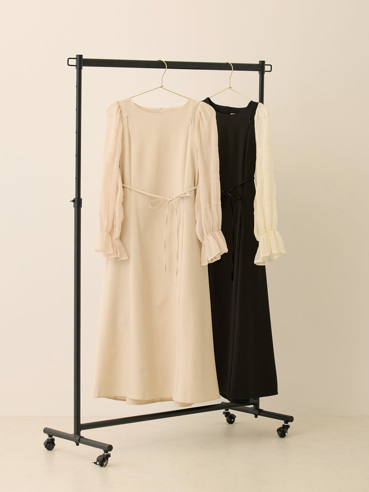 シフォンスリーブワンピース Beige