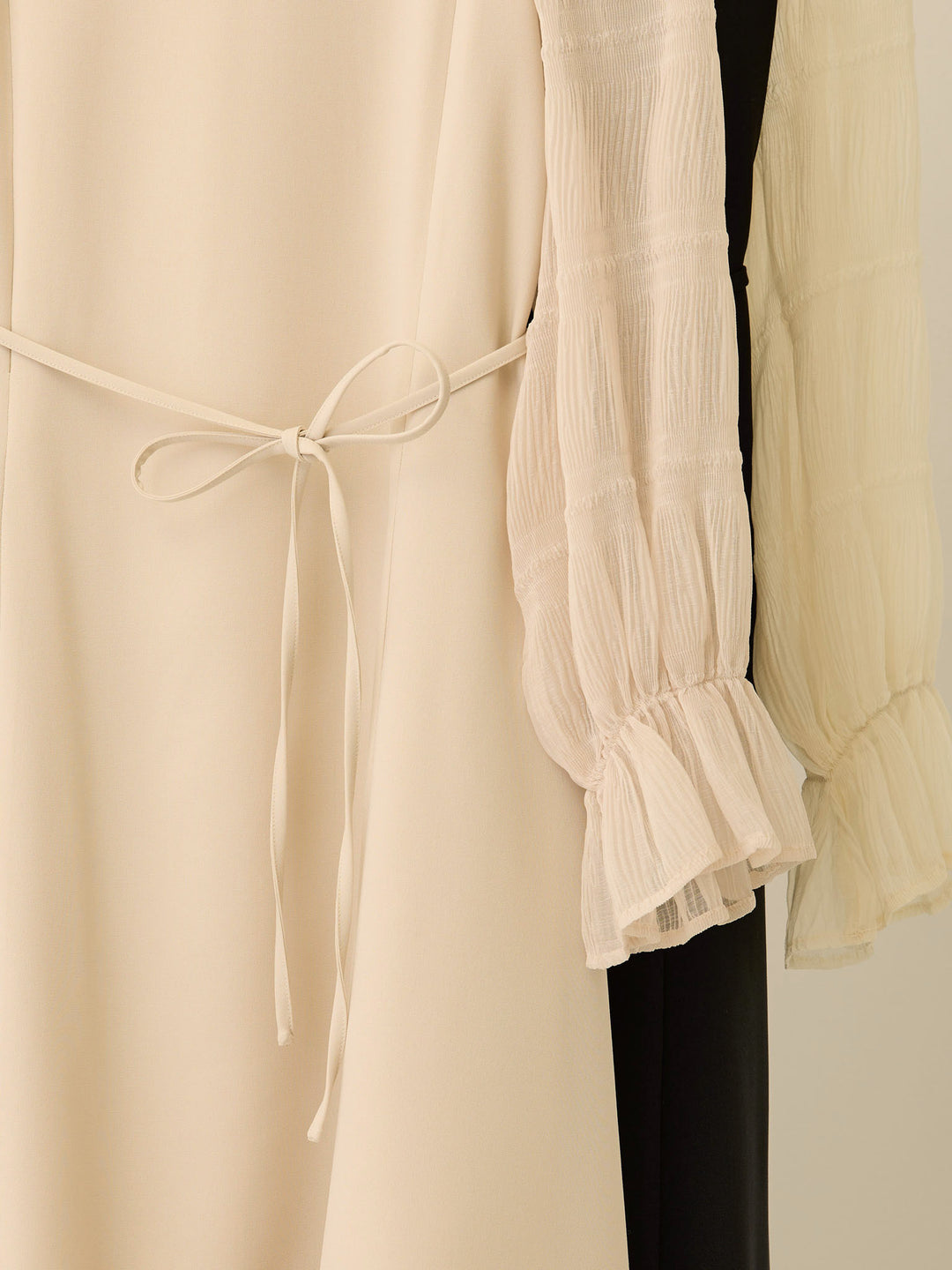 シフォンスリーブワンピース Beige