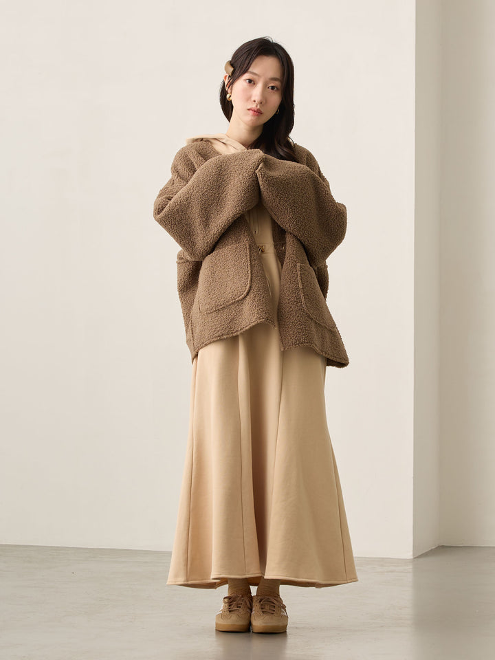 双面 Boa Ducker 夹克 棕色