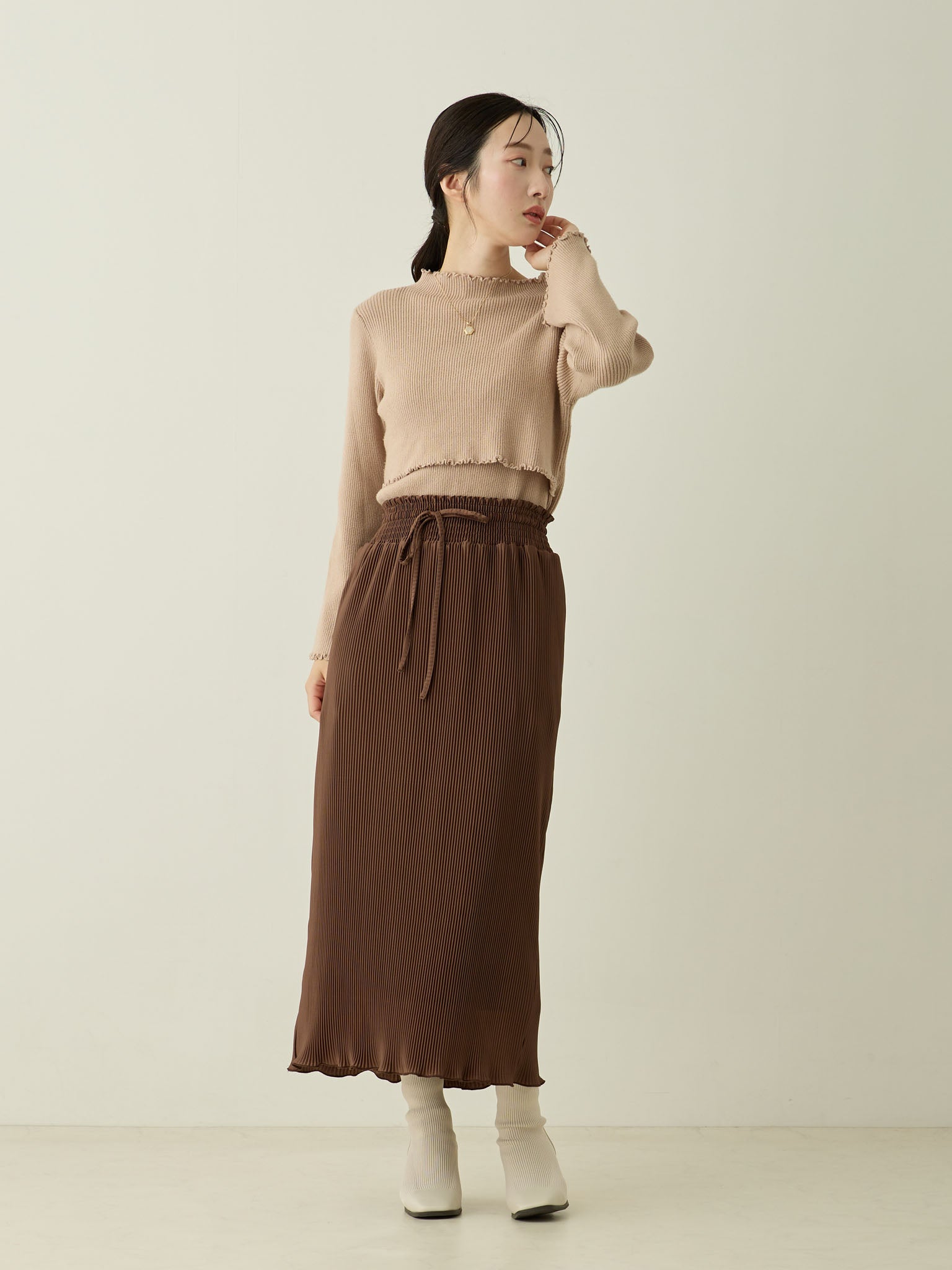 ウエストシャーリングスカート Brown – honono for mom&baby