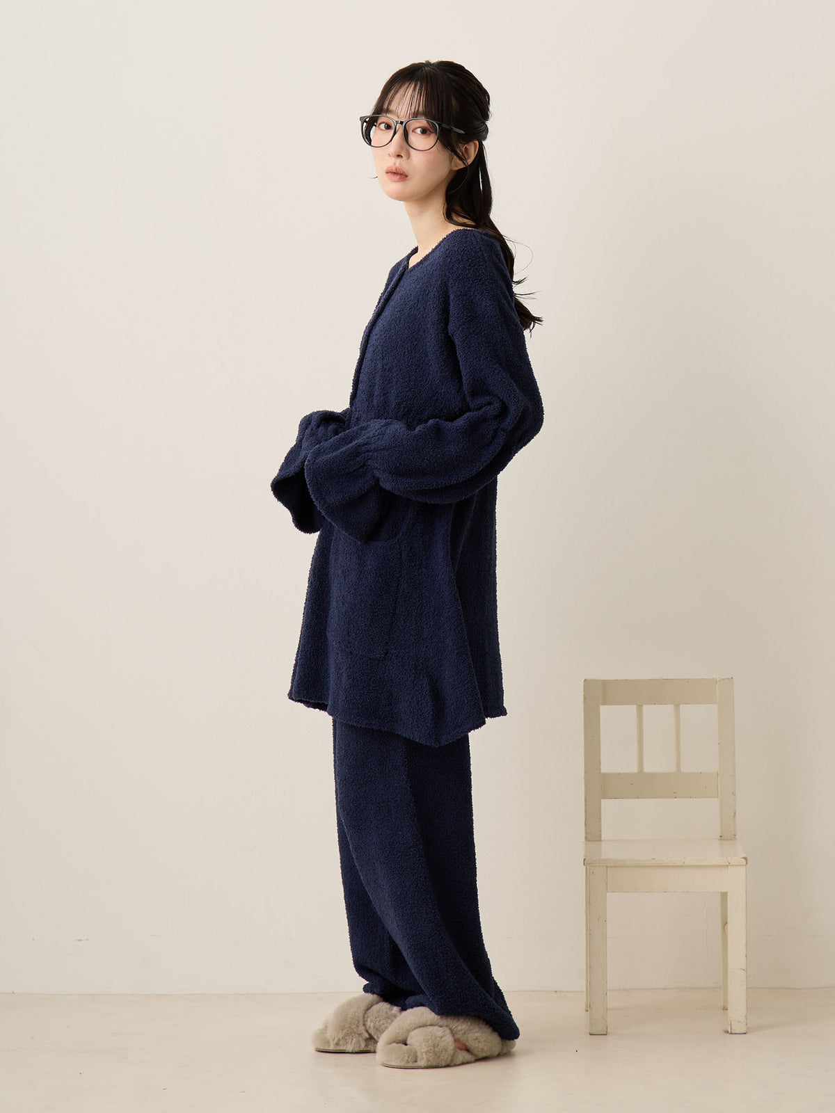 ふわもこパジャマセット Navy