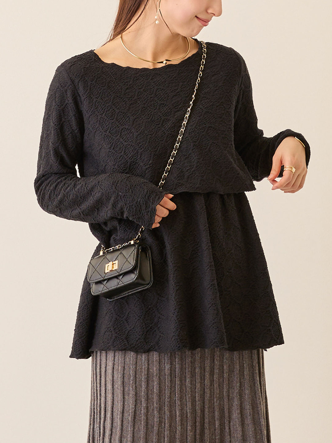 メローデザイントップス Black