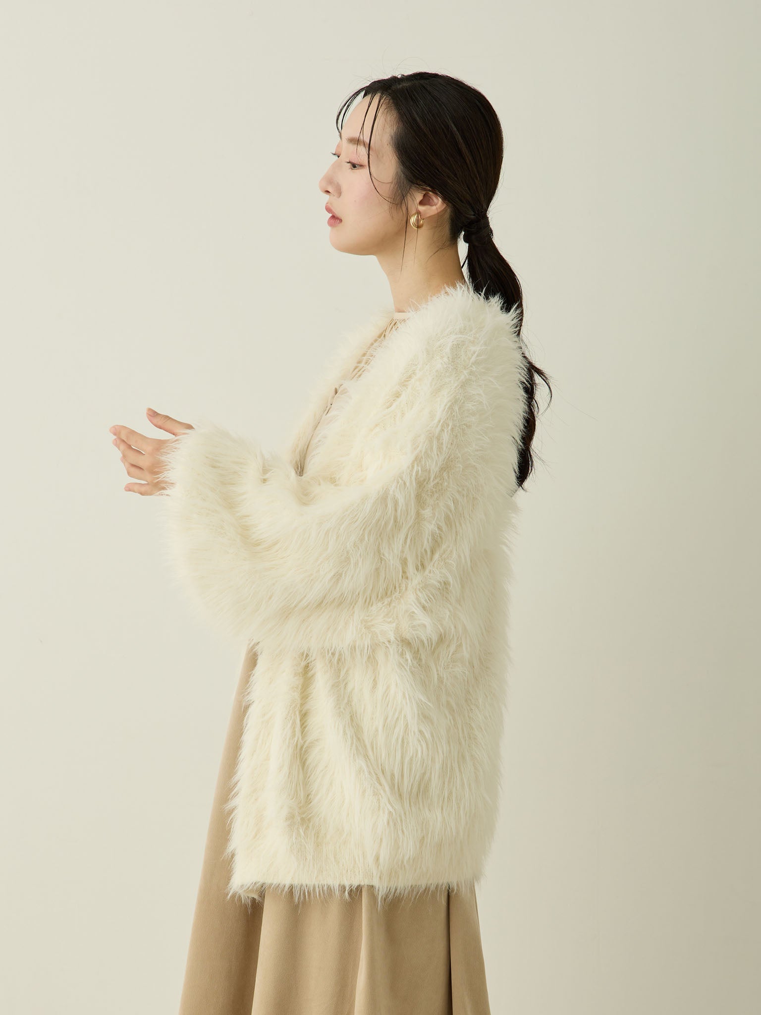 フラッフィーカーディガン Ecru – honono for mom&baby フラッフィーカーディガン Ecru – honono for mom&baby