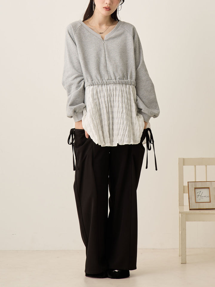 侧边蝴蝶结裤 黑色