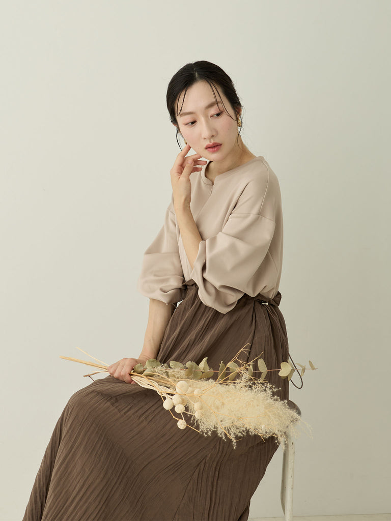 消費税無し 軽量トレーナードッキングワンピース mom&baby for honono – Greige マタニティ