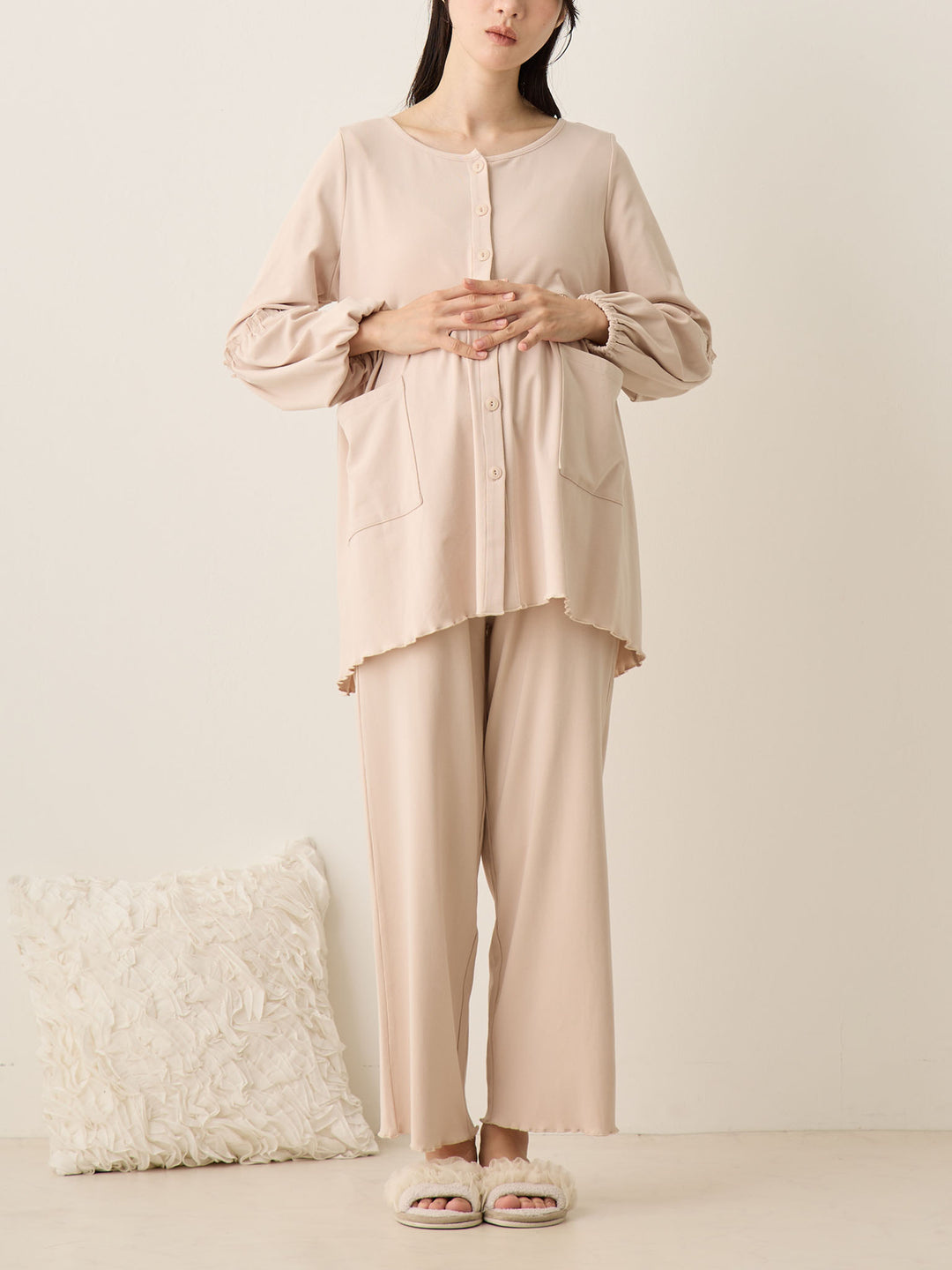 腹巻き付きルームセット Ash pink