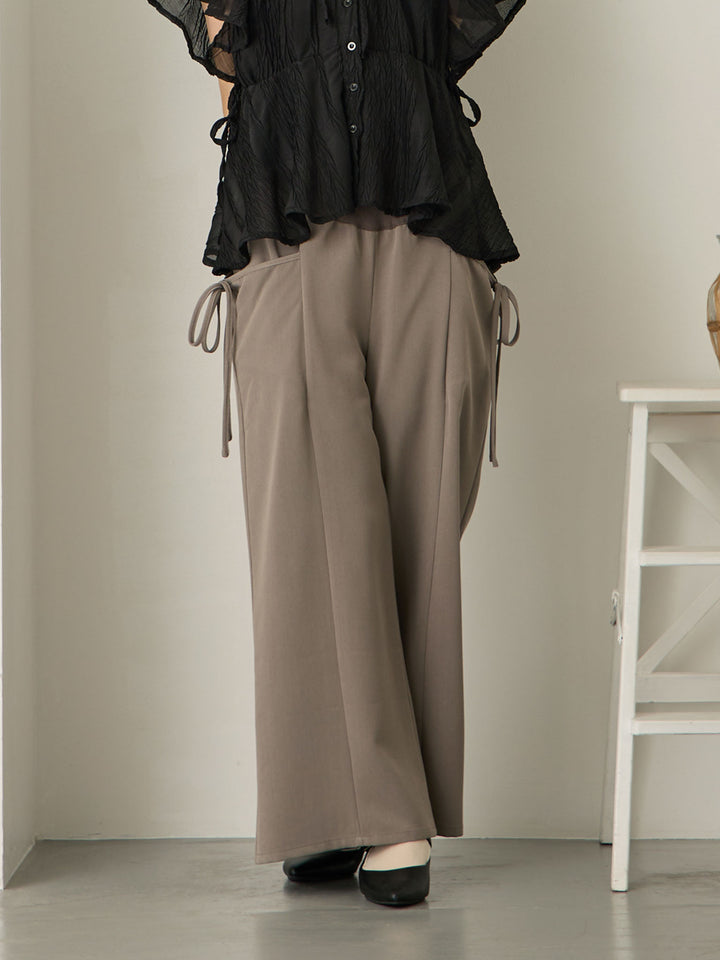 侧边蝴蝶结裤 灰色