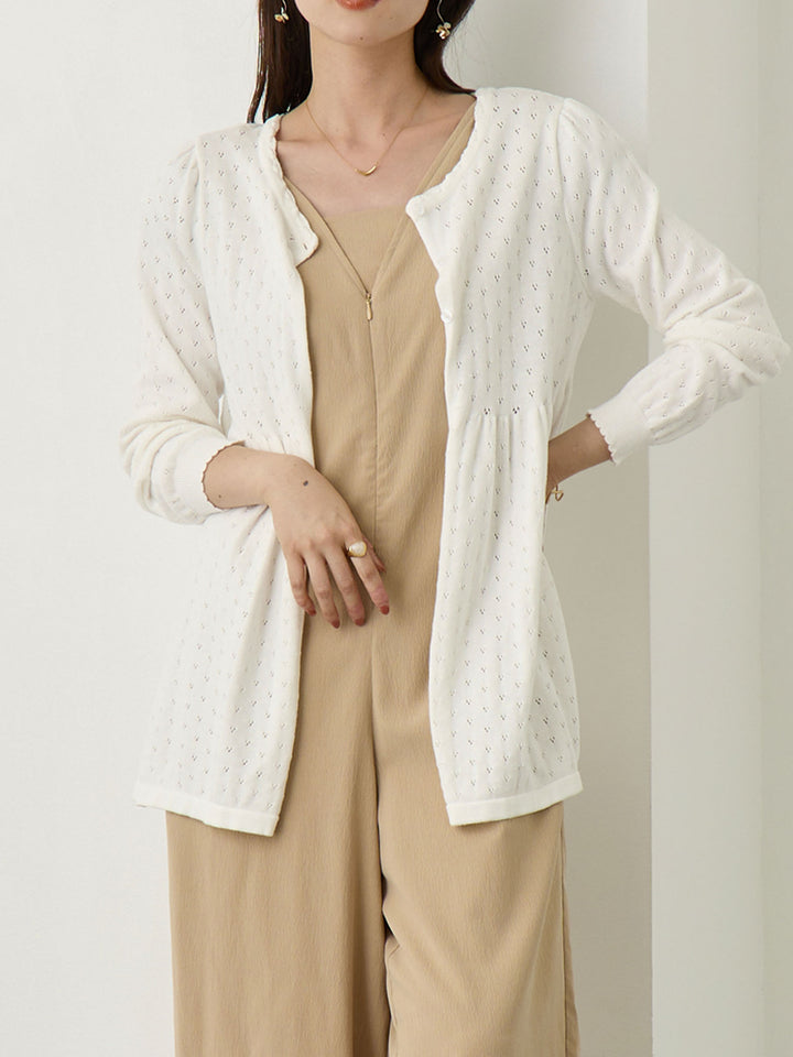 2wayアイレットカーディガン Ivory