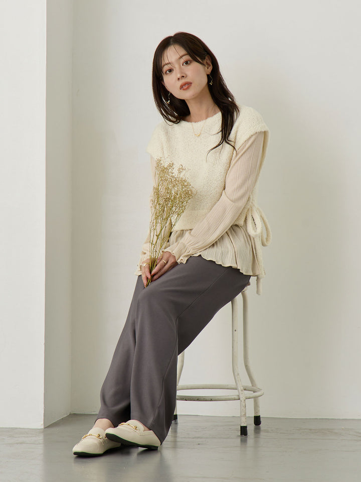Knit Vest Docking Top - Ivory