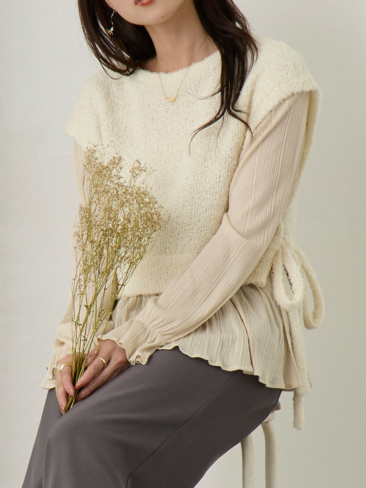 Knit Vest Docking Top - Ivory