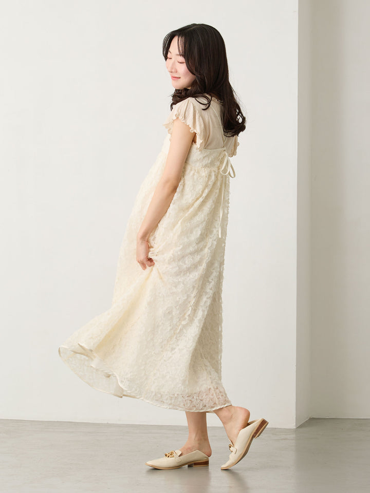 カシュクールレースキャミワンピース Ivory