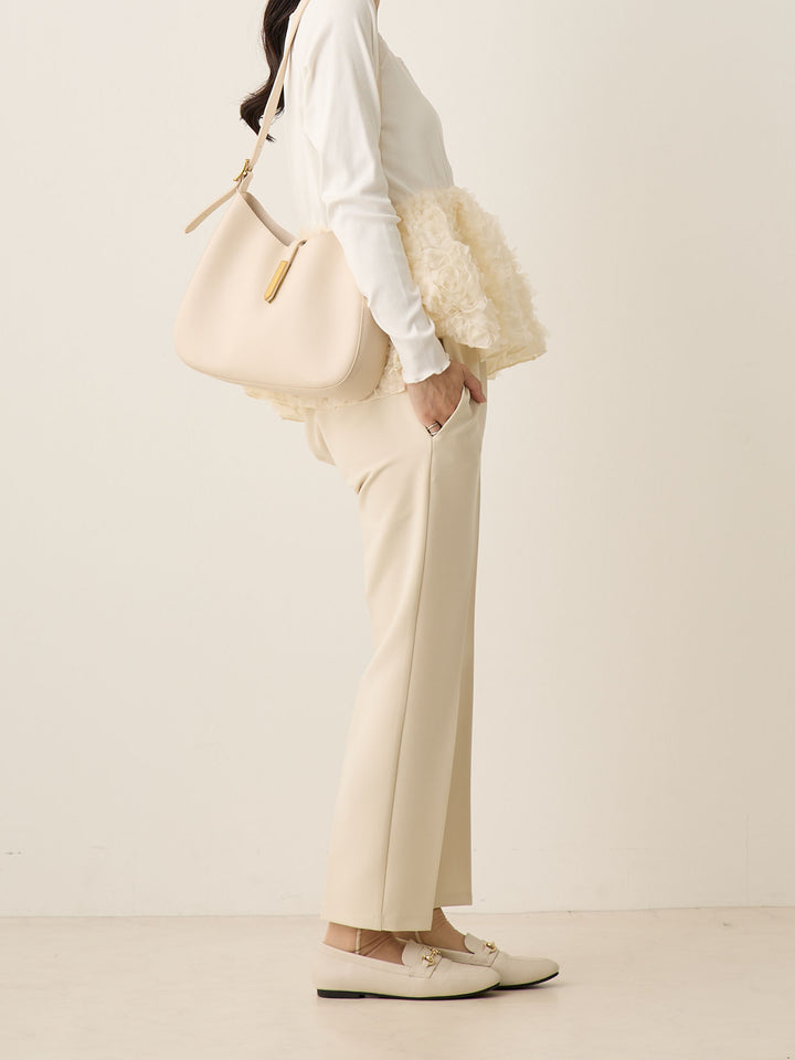 适合仪式，孕妇锥形裤，让您的双腿看起来很漂亮，象牙色