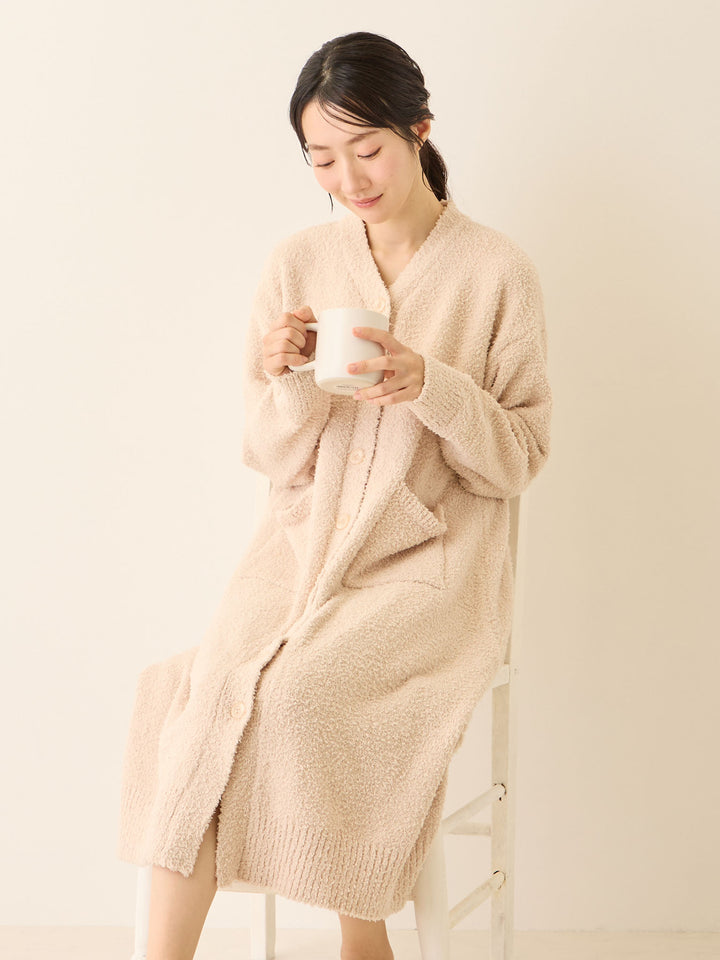 ふわふわカーディガンワンピース Pink beige