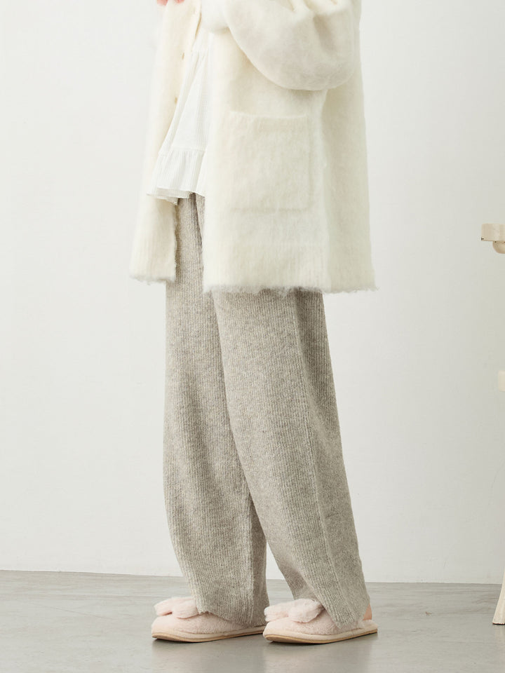ふっくらリブニットパンツ Gray