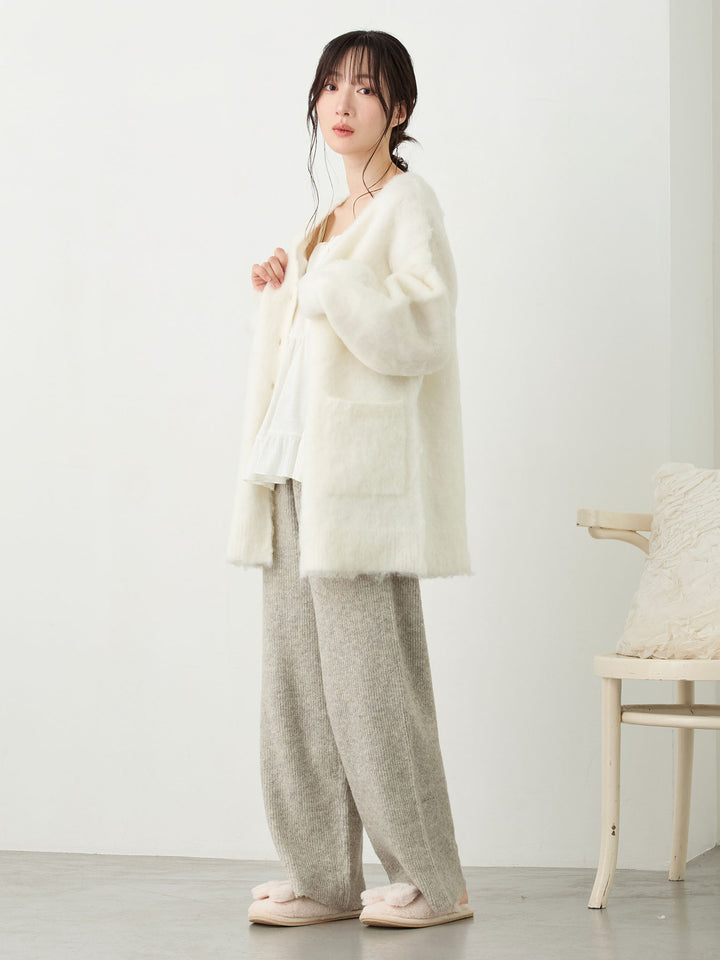 ふっくらリブニットパンツ Gray