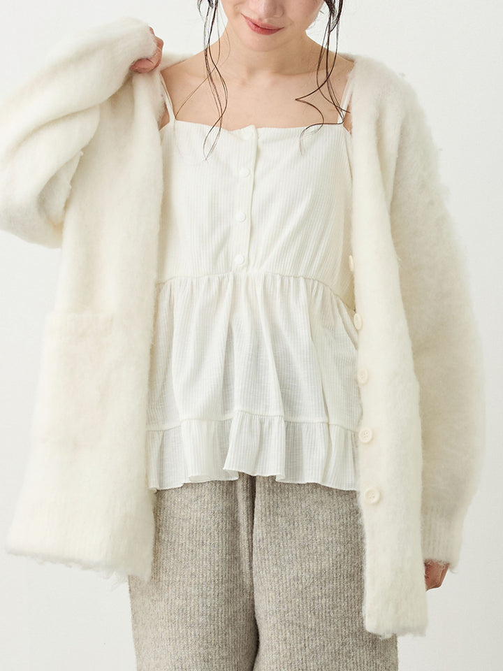 裾フリルキャミ White