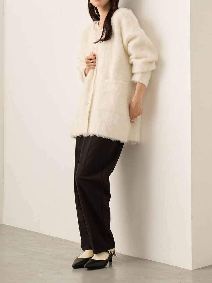 拉绒孕妇裤，塑造美丽双腿，黑色