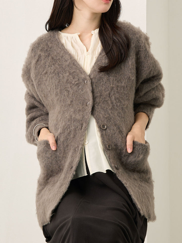 ふわシャギーカーディガン Gray