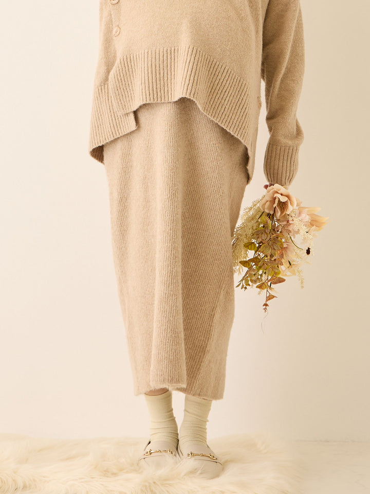 ニットタイトスカート Beige