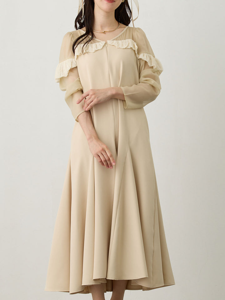 パフチュールドレス Beige