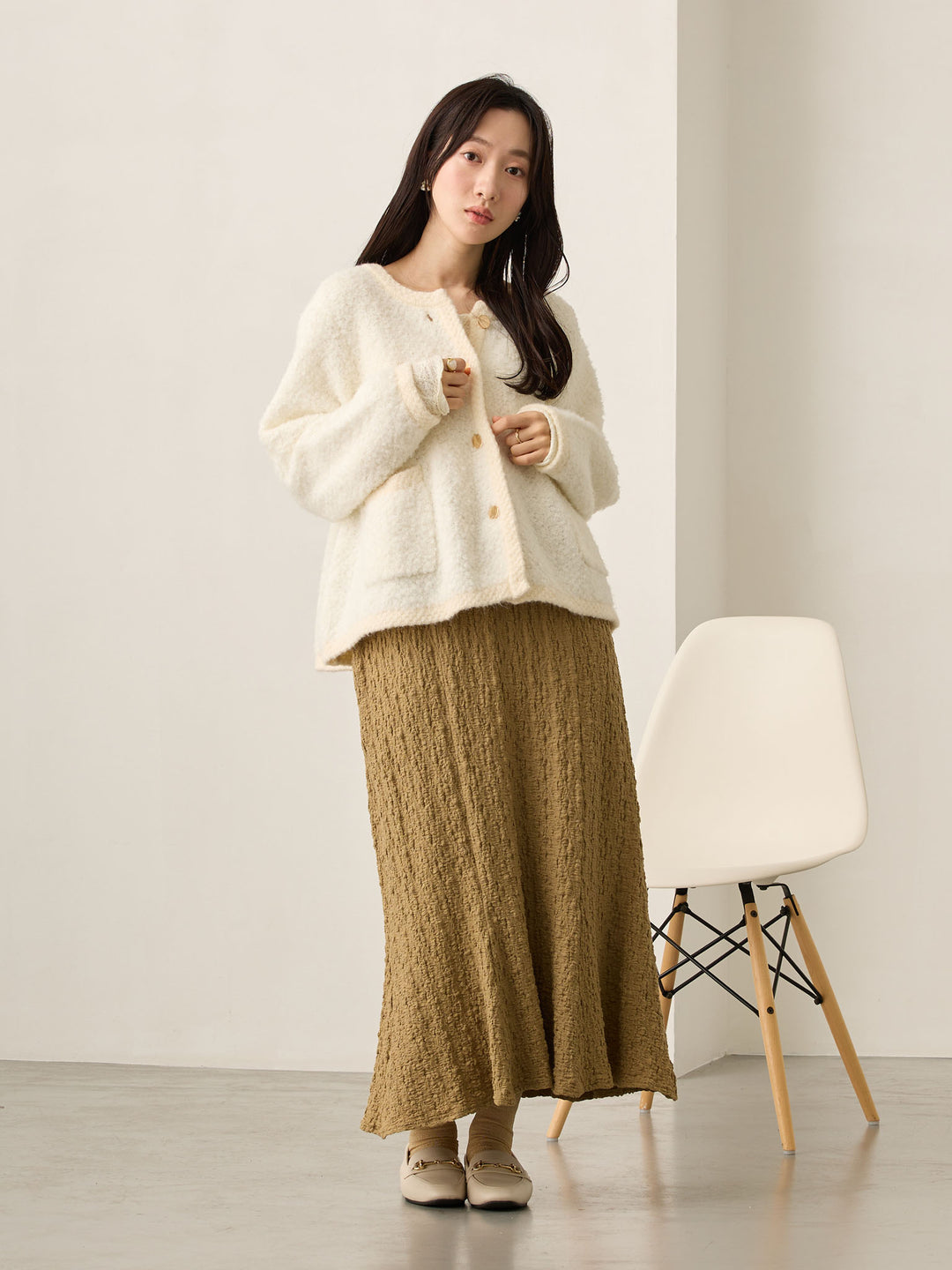 ストレッチマーメイドスカート Khaki