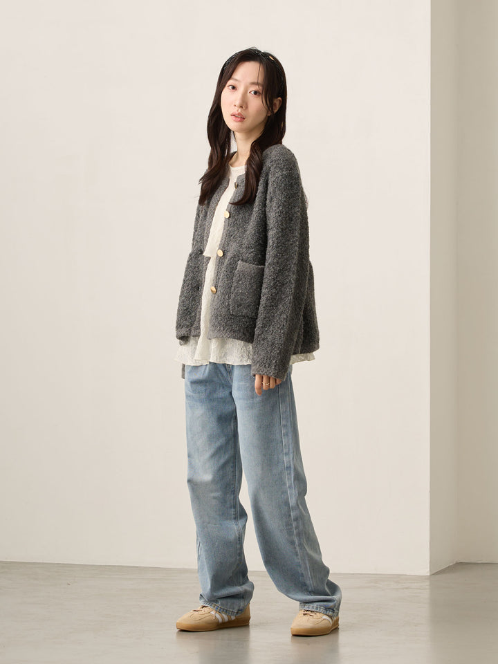 マタニティロングデニム Light blue