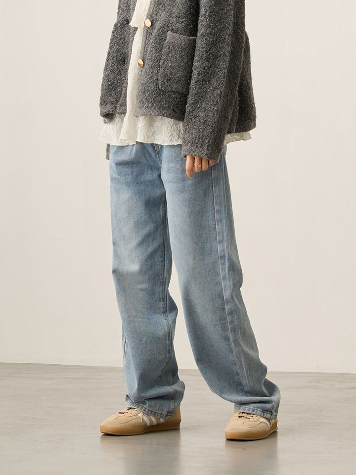 マタニティロングデニム Light blue