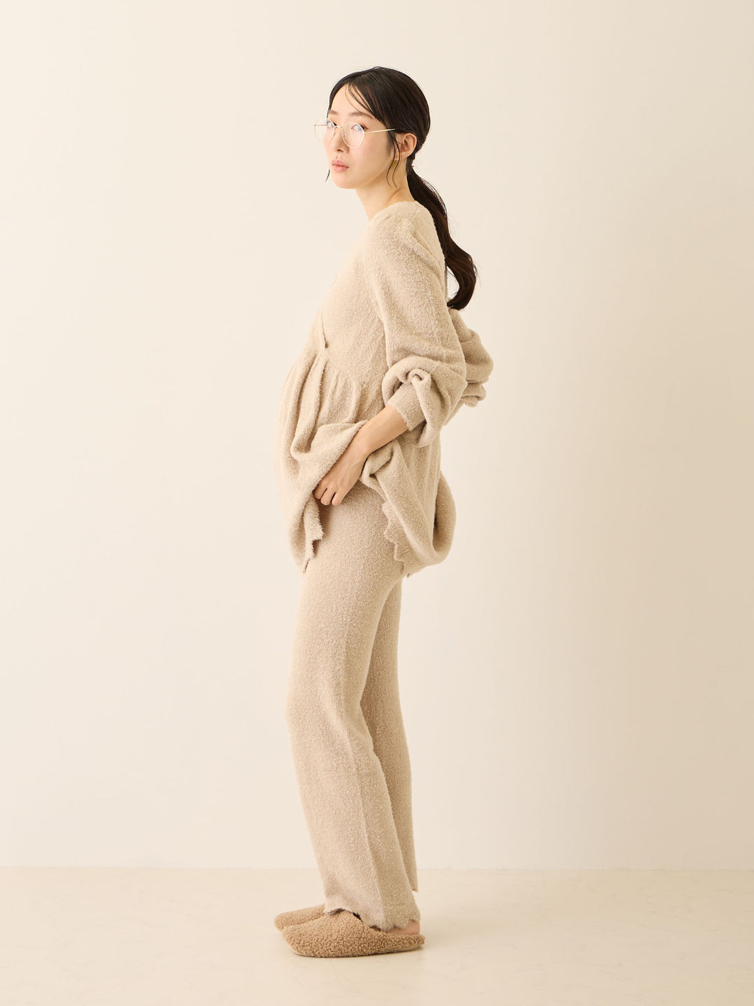 ふわふわルームレギンス Beige