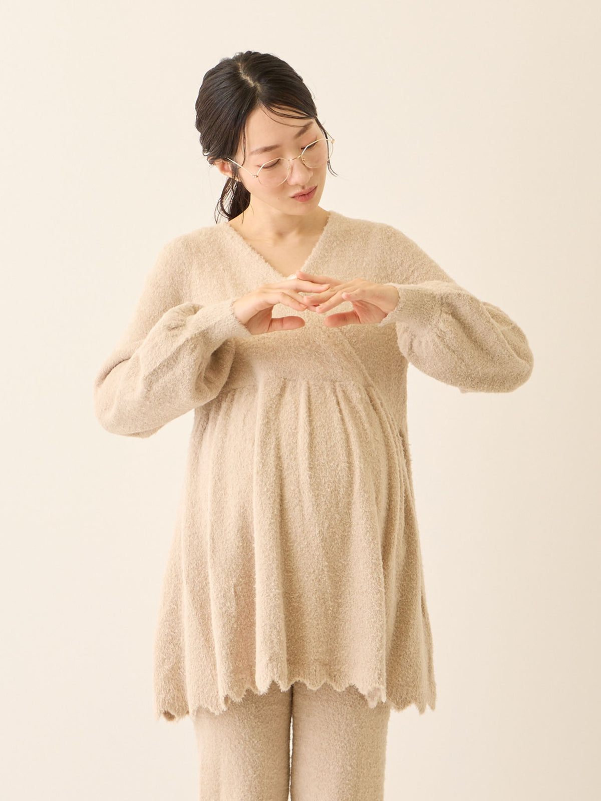 ふわふわルームトップス Beige