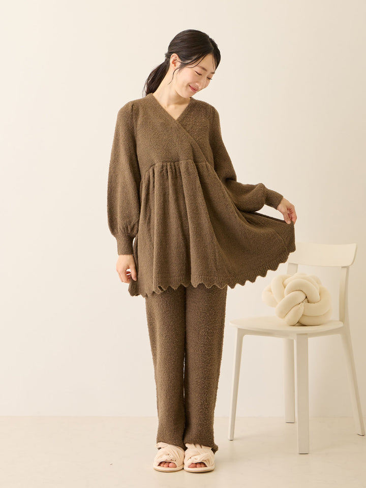 ふわふわルームトップス Brown