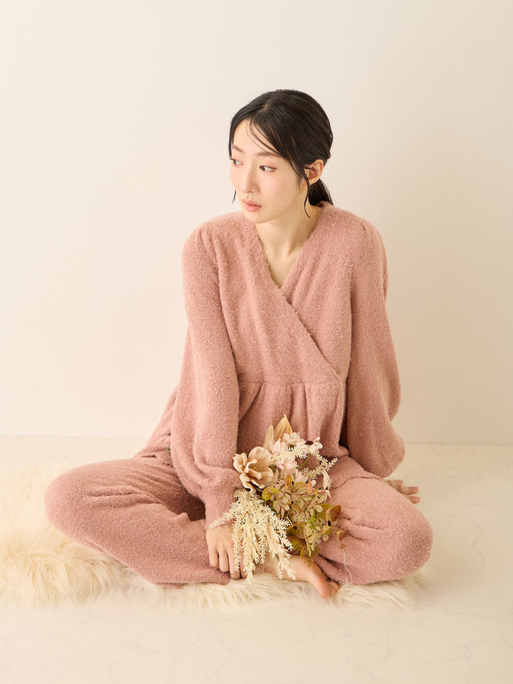 ふわふわルームトップス Pink beige