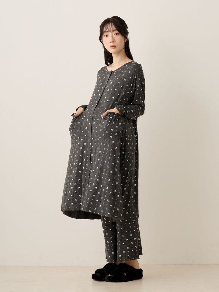 リボンドットルームウェア Gray