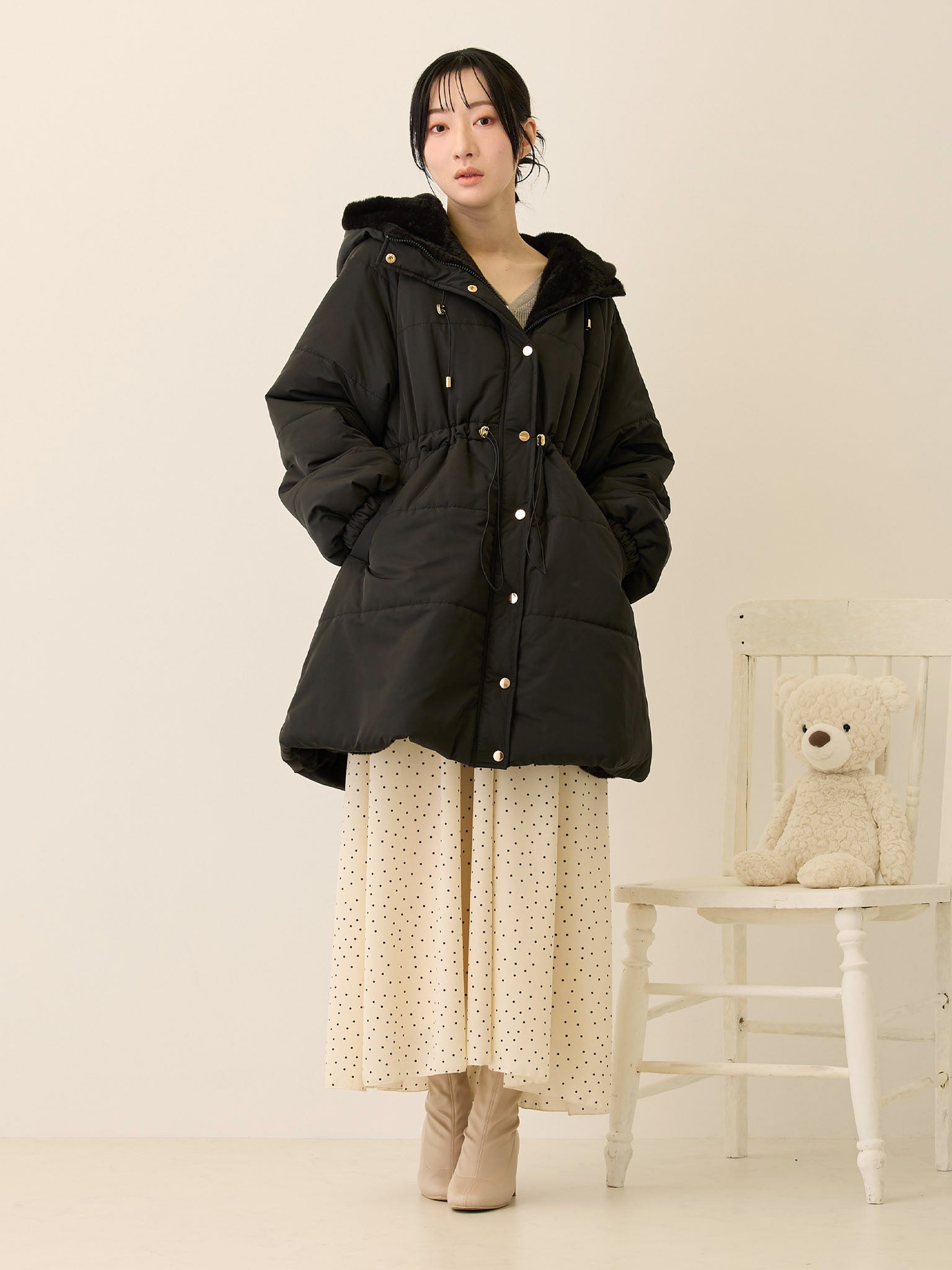 ダッカー付き中綿アウター Black – honono for mom&baby